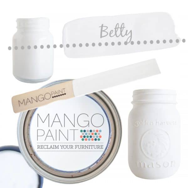Collage of items painted in Mango Paint colour Betty