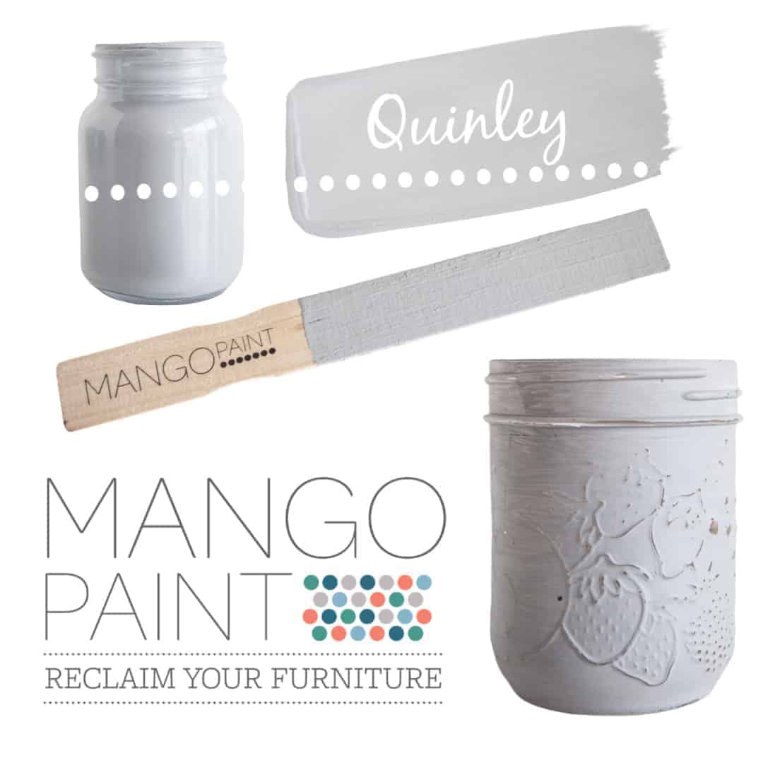 Collage of items painted in Mango Paint colour Quinley