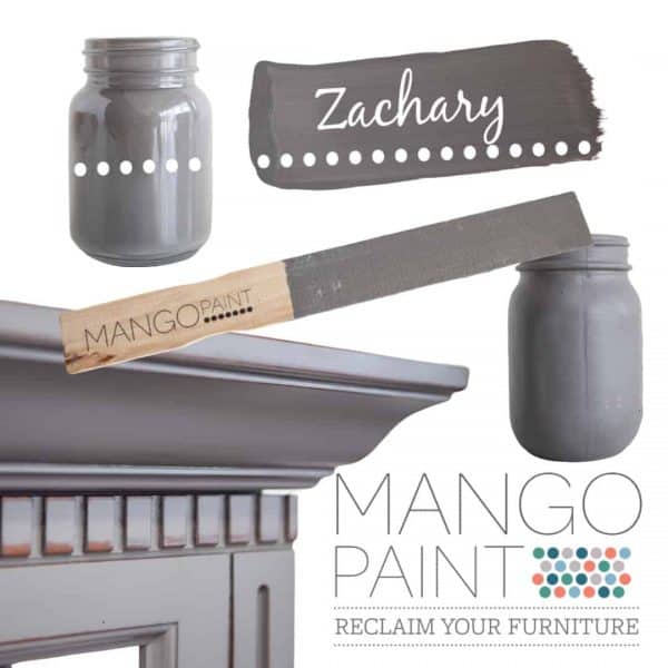 Collage of items painted in Mango Paint colour Zachary